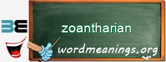 WordMeaning blackboard for zoantharian